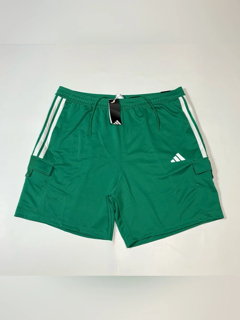 adidas originals Green Men’s 2XL Athletic Shorts with White Side Stripes